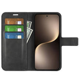 Кожен Калъф с Джобове за Honor Magic 7, Wallet Book Case, Черен (3)