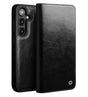 Кожен Калъф за Samsung S25, Qialino Book Case, Черен