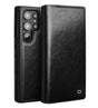 Кожен Калъф за Samsung S25 Ultra, Qialino Book Case, Черен