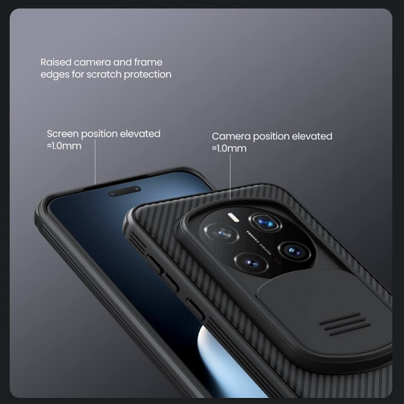 Калъф с Плъзгач за Камера за Honor Magic 7 Pro, Nillkin CamShield Pro Case, Черен (9)