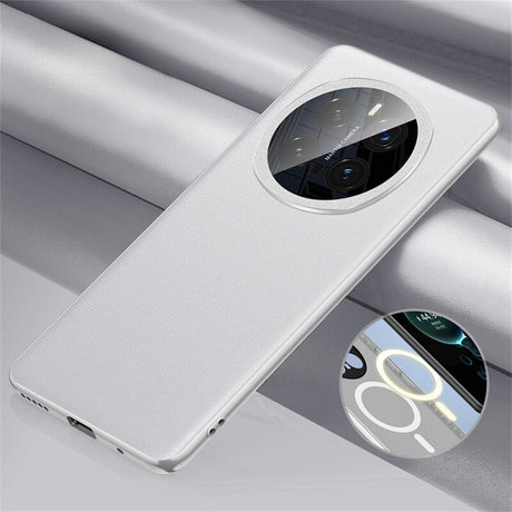 Magsafe Кожен Калъф за Honor Magic 7 Pro, Leather Case, Сив