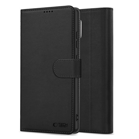 Кожен Калъф с Джобове за iPhone 17e/ 16e, Tech-Protect Wallet Book Case, Черен (3)