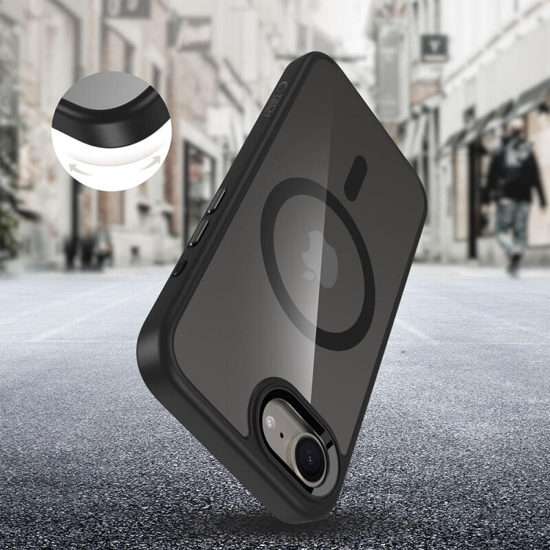 Magsafe Калъф за iPhone 17e/ 16e, Tech-Protect MagMat Case, Черен (4)
