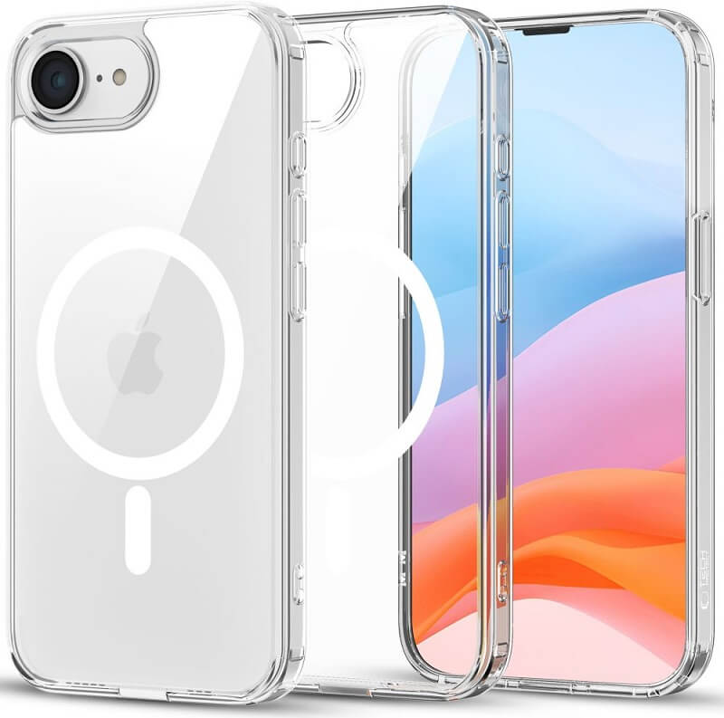 Magsafe Калъф за iPhone 17e/ 16e, Tech-Protect Hybrid FlexAir Clear Case, Прозрачен