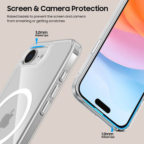 Magsafe Калъф за iPhone 17e/ 16e, Tech-Protect Hybrid FlexAir Clear Case, Прозрачен (5)