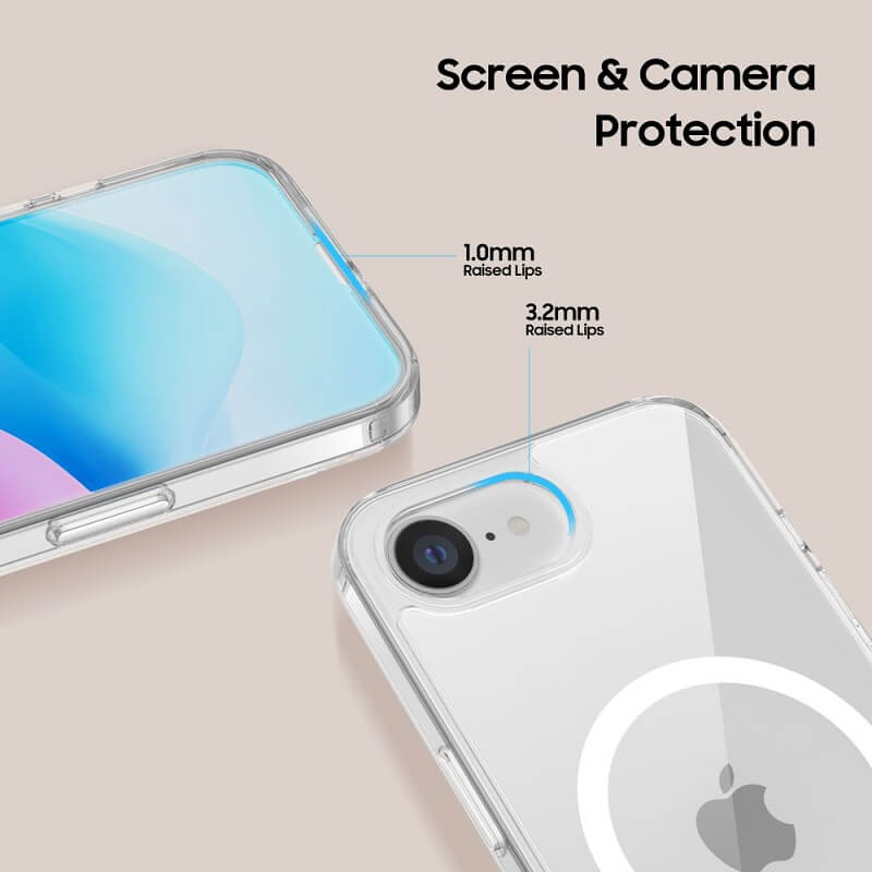 Magsafe Калъф за iPhone 17e/ 16e, Tech-Protect Hybrid FlexAir Clear Case, Прозрачен (4)
