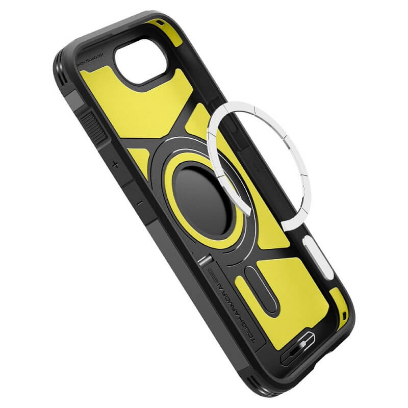 Magsafe Противоударен Калъф за iPhone 17e/ 16e, Spigen Tough Armor Case, Черен (7)