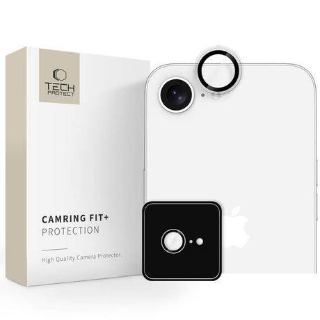 Протектор за Камерата на iPhone 17e/ 16e, Tech-Protect CamRing Fit Glass, Прозрачен