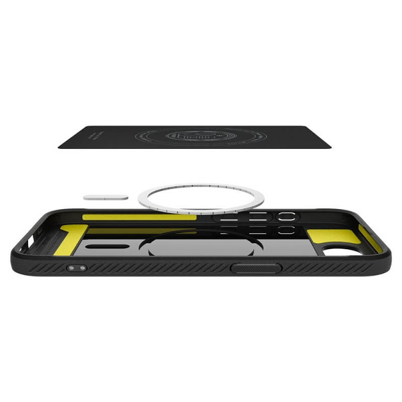 Magsafe Противоударен Калъф за iPhone 17e/ 16e, Spigen Rugged Armor Magsafe Case, Черен (7)