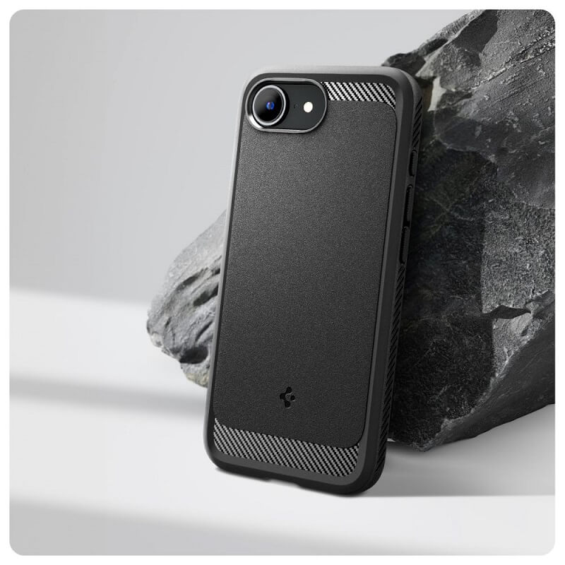 Magsafe Противоударен Калъф за iPhone 17e/ 16e, Spigen Rugged Armor Magsafe Case, Черен (8)