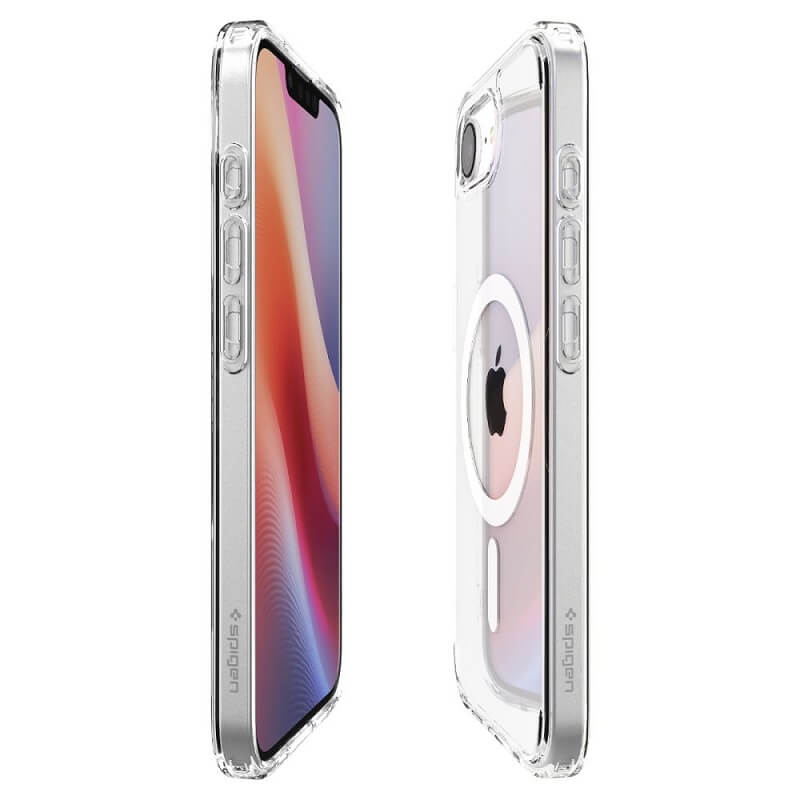 Magsafe Противоударен Калъф за iPhone 17e/ 16e, Spigen Ultra Hybrid Case, Бял (3)