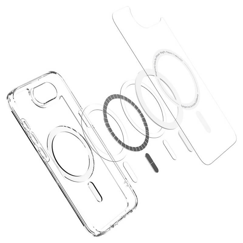 Magsafe Противоударен Калъф за iPhone 17e/ 16e, Spigen Ultra Hybrid Case, Бял (7)