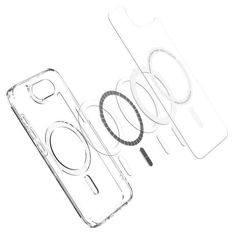 Magsafe Противоударен Калъф за iPhone 17e/ 16e, Spigen Ultra Hybrid Case, Бял (7)