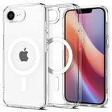 Magsafe Противоударен Калъф за iPhone 17e/ 16e, Spigen Ultra Hybrid Case, Бял (2)