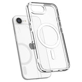 Magsafe Противоударен Калъф за iPhone 17e/ 16e, Spigen Ultra Hybrid Case, Бял (6)