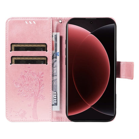 Кожен Калъф с Джобове за Xiaomi 15 Ultra, Wallet Book Case, Розов (3)