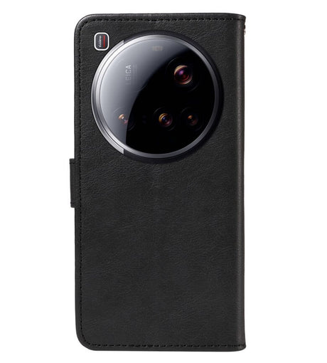 Кожен Калъф с Джобове за Xiaomi 15 Ultra, Wallet Book Case, Черен (2)