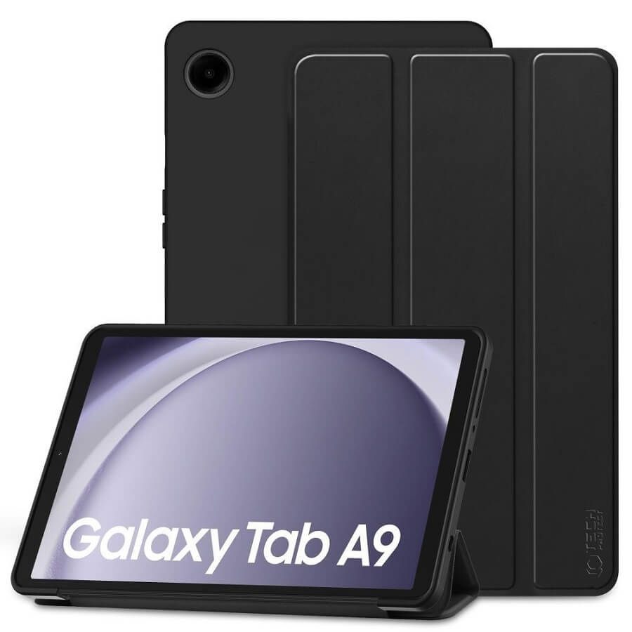 Защитен Калъф за Samsung Tab A9 8.7", Tech-Protect Trifold Slim Case, Черен