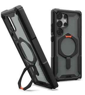 Magsafe Противоударен Калъф за Samsung S25 Ultra, UAG Plasma XTE Case Black-Orange, Черен