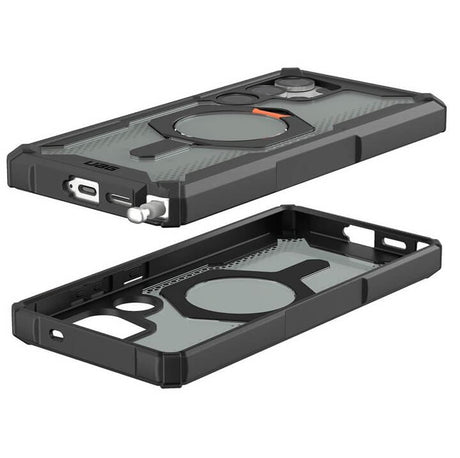 Magsafe Противоударен Калъф за Samsung S25 Ultra, UAG Plasma XTE Case Black-Orange, Черен (9)
