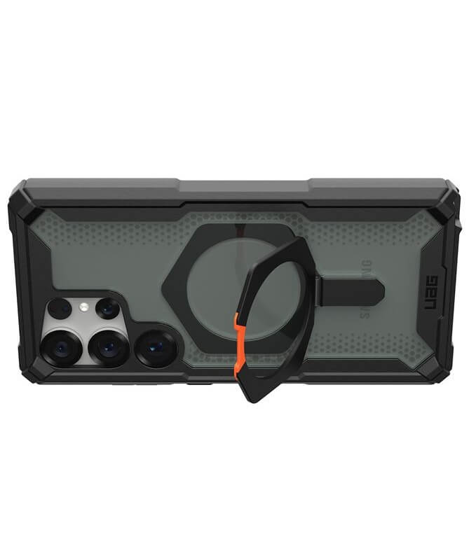 Magsafe Противоударен Калъф за Samsung S25 Ultra, UAG Plasma XTE Case Black-Orange, Черен (6)