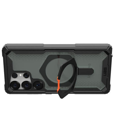 Magsafe Противоударен Калъф за Samsung S25 Ultra, UAG Plasma XTE Case Black-Orange, Черен (6)