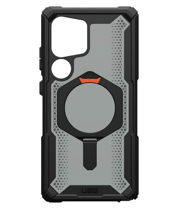Magsafe Противоударен Калъф за Samsung S25 Ultra, UAG Plasma XTE Case Black-Orange, Черен (8)