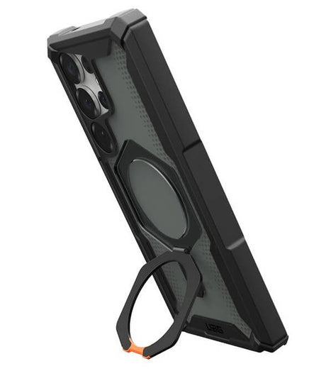 Magsafe Противоударен Калъф за Samsung S25 Ultra, UAG Plasma XTE Case Black-Orange, Черен (7)