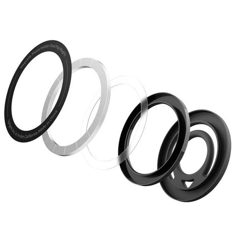 Magsafe Адаптер с Пръстен, Spigen Dual Pop Phone Holder, Черен (8)