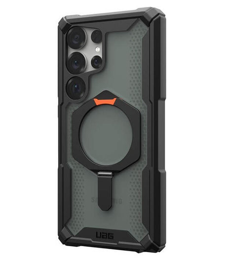 Magsafe Противоударен Калъф за Samsung S25 Ultra, UAG Plasma XTE Case Black-Orange, Черен (2)