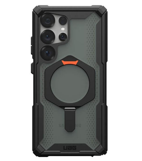 Magsafe Противоударен Калъф за Samsung S25 Ultra, UAG Plasma XTE Case Black-Orange, Черен (3)