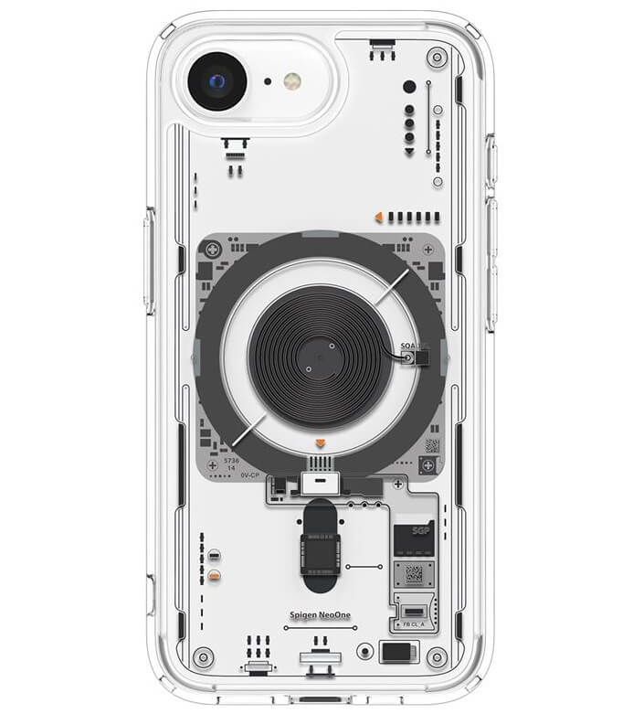 Magsafe Калъф за iPhone 17e/ 16e, Spigen Ultra Hybrid Mag Neo One Case, Прозрачен