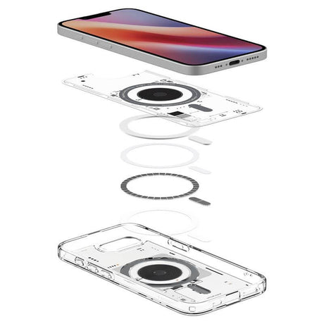Magsafe Калъф за iPhone 17e/ 16e, Spigen Ultra Hybrid Mag Neo One Case, Прозрачен (8)
