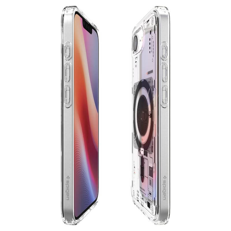 Magsafe Калъф за iPhone 17e/ 16e, Spigen Ultra Hybrid Mag Neo One Case, Прозрачен (7)