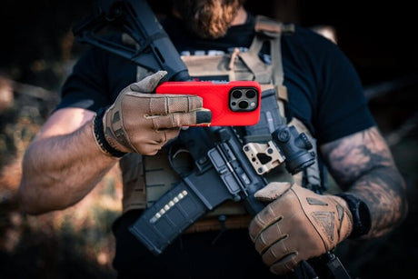 Magsafe Кевларен Калъф за iPhone 16 Pro, Tactical MagForce Aramid Case, Червен (5)
