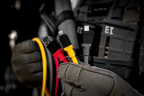 USB-C Кабел за iPhone, Tactical Fat Man USB-C to USB-C 60W 1m, Червен (4)