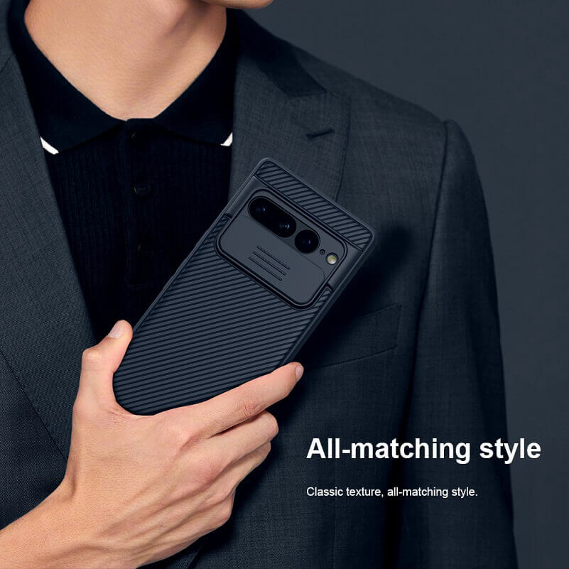 Калъф с Плъзгач за Камера за Google Pixel 7 Pro, Nillkin CamShield Case, Черен (4)