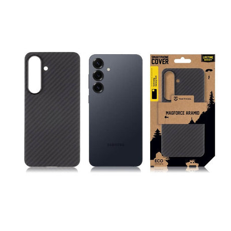 Magsafe Кевларен Калъф за Samsung S25, Tactical MagForce Aramid Case, Черен (4)