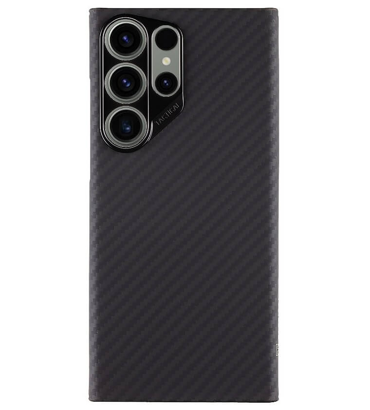 Magsafe Кевларен Калъф за Samsung S24 Ultra, Tactical MagForce Aramid Case, Черен