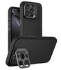 Magsafe Калъф за iPhone 16 Pro Max, Nillkin Aramid Fiber CarboProp Kickstand Case, Черен