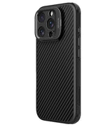 Magsafe Калъф за iPhone 16 Pro Max, Nillkin Aramid Fiber CarboProp Kickstand Case, Черен (3)