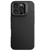 Magsafe Калъф за iPhone 16 Pro Max, Nillkin Aramid Fiber CarboProp Kickstand Case, Черен (2)