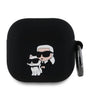 Калъф за Apple Airpods 4, Karl Lagerfeld 3D Logo NFT Silicone Body Case, Черен