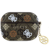 Калъф за Apple AirPods 3, Guess PU 4G Peony Charm Case, Кафяв