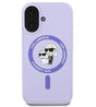 Magsafe Калъф за iPhone 16, Karl Lagerfeld Karl&Choupette Heads Ring Case, Лилав