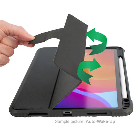 Противоударен Калъф за iPad 9/ 8/ 7 10.2", 4Smarts Endurance Folio Case, Черен (4)