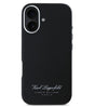 Кожен Калъф за iPhone 16, Karl Lagerfeld Grained PU Hotel RSG Case, Черен