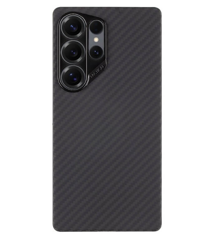 Magsafe Кевларен Калъф за Samsung S25 Ultra, Tactical MagForce Aramid Case, Черен