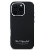 Кожен Калъф за iPhone 16 Pro Max, Karl Lagerfeld Grained PU Hotel RSG Case, Черен