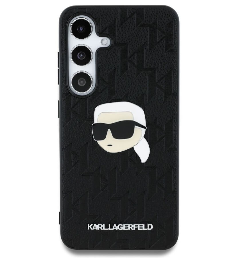 Калъф за Samsung S25 Plus, Karl Lagerfeld PU Mono K. Head PIN Case, Черен (2)